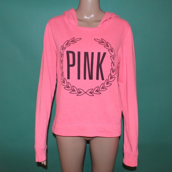 PINK Victoria's Secret Tops - PINK Graphic Hoodie Sweatshirt